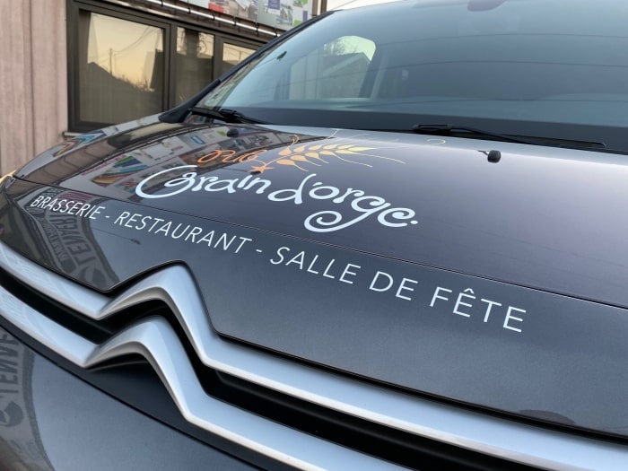 Lettrage d'une camionnette pour Tarteletto